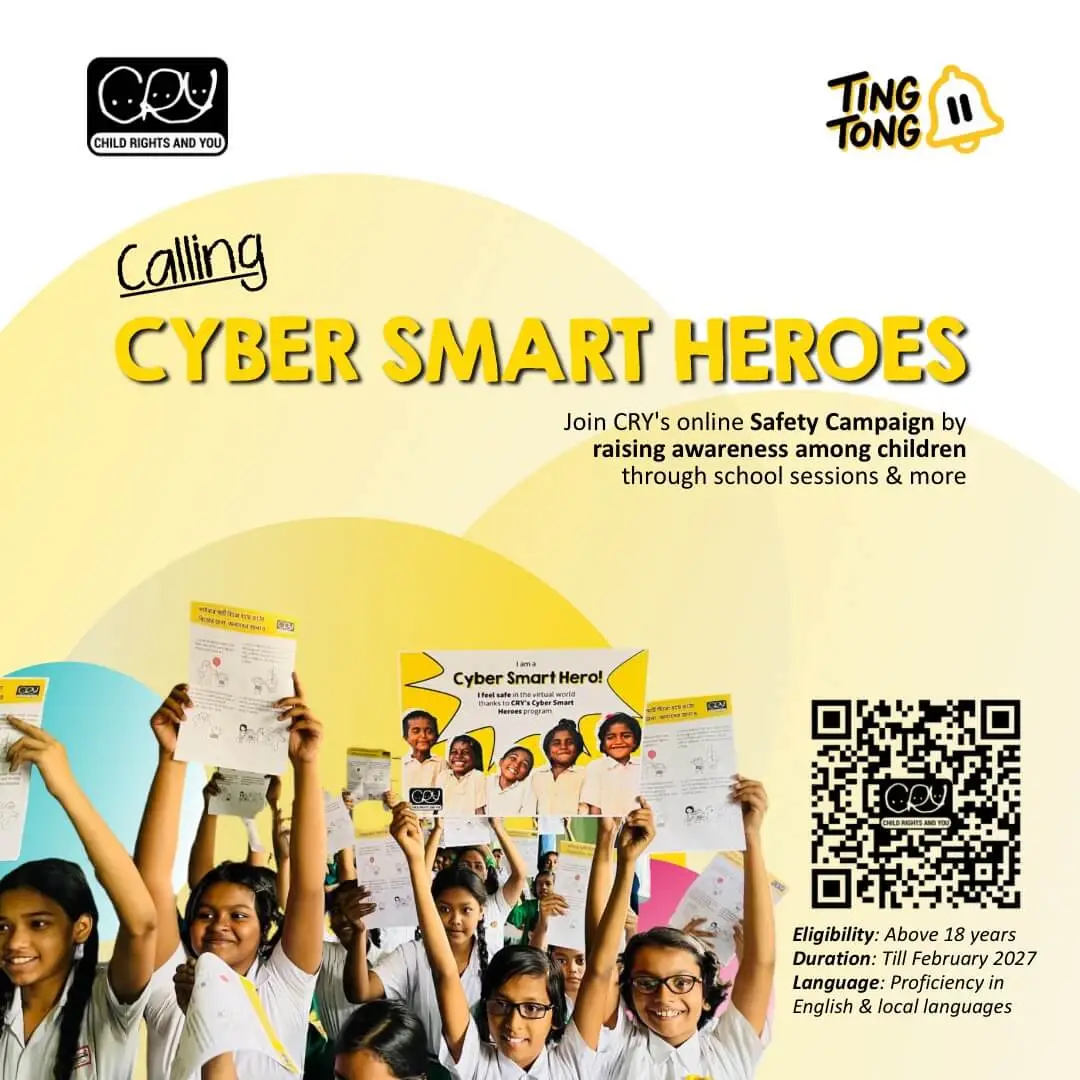 Calling Cyber Smart Heroes Join CRY's online Safety Campaign